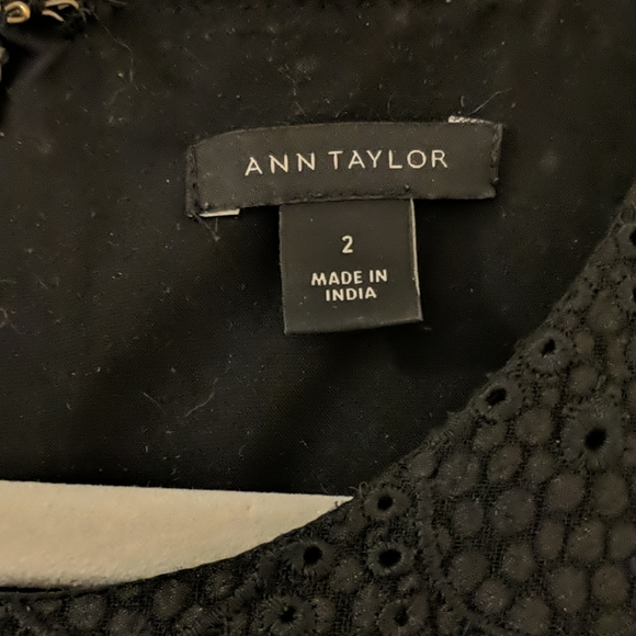 Ann Taylor Black Eyelet Dress - Small - Picture 3 of 4